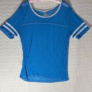 Exist Blue Short Sleeve Tunic with White Trim